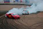 Toyota Supra und BMW M3 beim Drift Training am 18.08.22 beim Iron Drift King in Ferropolis der Stadt aus Stah