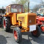 Hanomag Granit 500 wird präsentiert bei der Oldtimerausstellung der Traktor-Oldtimer-Freunde Wiershausen, April 2012 