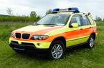 =BMW X ? als Notarztwagen steht zum Verkauf bei der RettMobil 2017 in Fulda - Mai 2017