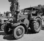 =Lanz steht bei der Oldtimerveranstaltung der  Alten Zylinder  in Hilders, Juni 2019
