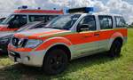 =Nissan Pathfinder als Einsatzfahrzeug der Malteser aus LAASPHE, gesehen auf dem Parkplatz der Rettmobil 2022, 05-2022