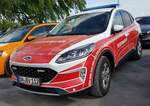 =Ford Escape als Kommandowagen der Feuerwehr KÖLN, gesehen auf dem Parkplatz der Rettmobil 2022, 05-2022