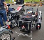 =Horex-Gespann, ausgestellt bei der Oldtimerveranstaltung in Tann/Rhön, 09-2023