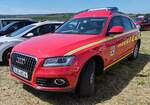 =Audi Q3 als Einsatzfahrzeug der Feuerwehr BAD BERLEBURG, abgestellt auf auf dem Parkplatz der 2025er Rettmobil in Fulda