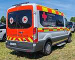 =Ford Transit als Katstrophenschutzfahrzeug im Dienst des BRK ROSENHEIM, steht auf dem Parkplatz der RettMobil 2025