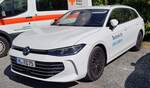 =VW Passat von DRÄGER aus Lübeck steht auf dem Messeparkplatz der RettMobil 2025 in Fulda
