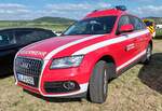 =Audi Q5, als Kommandowagen der Feuerwehr der Stadt COTTBUS, gesehen auf dem Parkplatz der 2025er RettMobil in Fulda