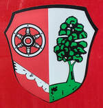 =Gemeindewappen von ELSENFELD, angebracht auf dem Ford Transit der dortigen Feuerwehr, abgelichtet auf dem Parkplatz der 2025er Rettmobil in Fulda