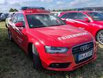 =Audi A4 Avant als Kommandowagen der Werkfeuerwehr von SCHEFFLER, abgestellt auf dem Parkplatz der 2025er Rettmobil in Fulda