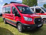 =Ford Transit der Feuerwehr OBERKIRCHEN, abgestellt auf dem Parkplatz der 2025er Rettmobil in Fulda