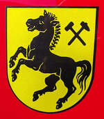 =Stadtwappen von HERNE angebracht am Skoda Fabia der dortigen Feuerwehr, gesehen auf dem Parkplatz der 2025er Rettmobil in Fulda