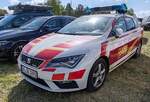 =Seat Leon des ASB steht auf dem Parkplatz der 2025er Rettmobil in Fulda
