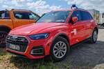 =Audi Q3 der Feuerwehr der Stadt Hanau, abgestellt auf dem Parkplatz der 2025er Rettmobil in Fulda