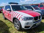 =BMW als Einsatzfahrzeug für den Rettungsdienst der Stadt DÜREN, abgestellt auf dem Parkplatz der 2025er Rettmobil in Fulda