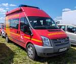 =Ford Transit der Werkfeuerwehr von DS SMITH aus WITZENHAUSEN, abgestellt auf dem Parkplatz der 2025er Rettmobil in Fulda