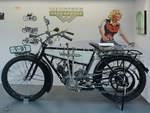 Das Wanderer 3PS-Motorrad steht im August Horch Museum Zwickau. (August 2018)