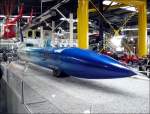 Weltrekord Fahrzeug  Blue Flame , Geschwindigkeitsrekord: 1001,452 km/h aufgestellt am 23.10.1970 in Utah/USA. Bild aufgenommen im Auto & Techinik Museum Sinsheim am 01.05.08.