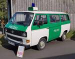VW T 3, ausgestellt im Polizei-Oldtimer-Museum Marburg, Oktober 2023