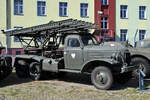 Dieser ZIL-157 Lastkraftwagen mit installierten Mehrfachraketenwerfer vom Typ BM-13 war Anfang September 2024 im Museum für Luftverteidigung Koszalin (Köslin) zu sehen.