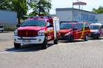 Dodge RAM GW-H�henrettung (Florian Hanau 1-59-3) der Feuerwehr Hanau am 20.06.26 bei einer Gro��bung in Hafen