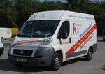 =Fiat Ducato der Firma  RAUSCH  steht am Autohof Fulda-Nord im Juli 2016