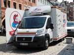 =Fiat Ducato von THURLÄNDER steht im Mai 2018 auf dem Quedlinburger Wochenmarkt