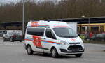 MEDICOR MOBIL GmbH aus Berlin mit einem Ford Tourneo Krankentransportfahrzeug am 03.02.22 Berlin Marzahn.