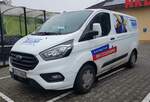=Ford Transit Custom vom Heizungsbauer TRAPP steht im Januar 2022 in Künzell