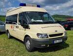 =Ford Transit des DRK KV AALEN Bereitschaft LAUCHHEIM, gesehen auf dem Parkplatz der Rettmobil 2022, 05-2022