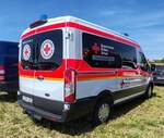 =Ford Transit vom BRK KV OBERALLGÄU Bereitschaft KEMPTEN, abgestellt auf dem Parkplatz der RettMobil im Mai 2025