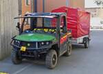 Dieser John Deere Gator mit H�nger, war beim Tag des Zivilschutzes im Einsatz um die verschiedenen St�nde mit dem n�tigen Material zu versorgen.