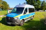 Polizei Hessen Mercedes Benz Sprinter Lautsprecherwagen am 16.09.23 bei der Polizeischau in Bad Soden Salmünster