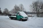 Dieser Mercedes Sprinter, hatte am 19.12.2010 einen H�nger auf der Laderampe.