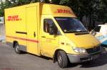 MB Sprinter 308CD von DHL, aufgenommen am 28.8.2012 in Rostock