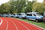 Fünf Bundespolizei Mercedes Benz Sprinter der BFE (Beweiss und Festnameeinheit) am 08.09.19 beim Tag der offenen Tür in Hünfeld 