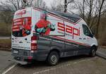 =MB Sprinter des Sandstrahlspezialisten SAPI steht im Februar 2023 in Hünfeld