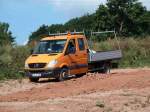 MB Sprinter der Firma VORWERK steht an der MIDAL-Gasleitungsbaustelle in der Gemarkung von 36100 Petersberg-Marbach, August 2013