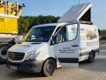 =MB Sprinter von KRANE-WIEMANN steht zur Rast auf dem Autohof Fulda Nord, 08-2024