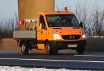 MB Sprinter auf der A61 bei Miel - 15.12.2010