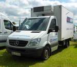 MB Sprinter als Kühlfahrzeug steht bei der Kreistierschau des LK Fulda in Petersberg-Melzdorf, Juni 2014