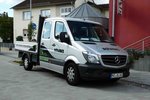 =MB Sprinter als Doppelkabiner mit Ladefläche steht im August 2016 in Taunusstein