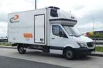 =MB Sprinter der Firma ARRA aus Polen, ein Transportspezialist für Arzneimittel, steht im Juli 2017 an der A 3