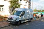 VGF Mercedes Benz Sprinter am 06.10.18 bei der Fahrzeugparade der VGF in Heddernheim zum Jubiläum 50 Jahre U-Bahn Frankfurt am Main