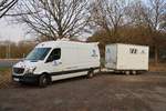 Mercedes Benz Sprinter mit Anhänger am 02.03.19 in Maintal