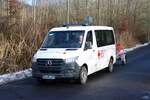 DRK OV Bad Nauheim Mercedes Benz Sprinter MTW beim Abrücken am 31.01.26 nach einer Großübung in Büdinger Gewerbegebiet