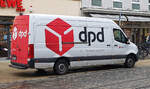 =MB Sprinter von DPD auf Zustellertour in Ulm, 12-2023