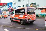 Feuerwehr Frankfurt am Main Mercedes Benz Sprinter ELW C-Dienst am 15.10.22 bei der Frankopia 2022 im Frankfurter Osthafen