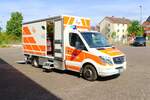 Feuerwehr Aschaffenburg Mercedes Benz Sprinter GW-W2 (Florian Aschaffenburg 1/91-2) am 01.07.23 bei einen Fototermin.