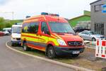 Werkfeuerwehr Ferrero Mercedes Benz Sprinter MTW am 12.05.23 auf dem Rettmobil Parkplatz in Fulda