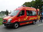 Werkfeuerwehr Infraserv Höchst Mercedes Benz Sprinter GW-Mess für Umweltschutz bei einer Fahrzeugschau zum Jubiläum 125 Feuerwehr Sindlingen am 27.08.17.